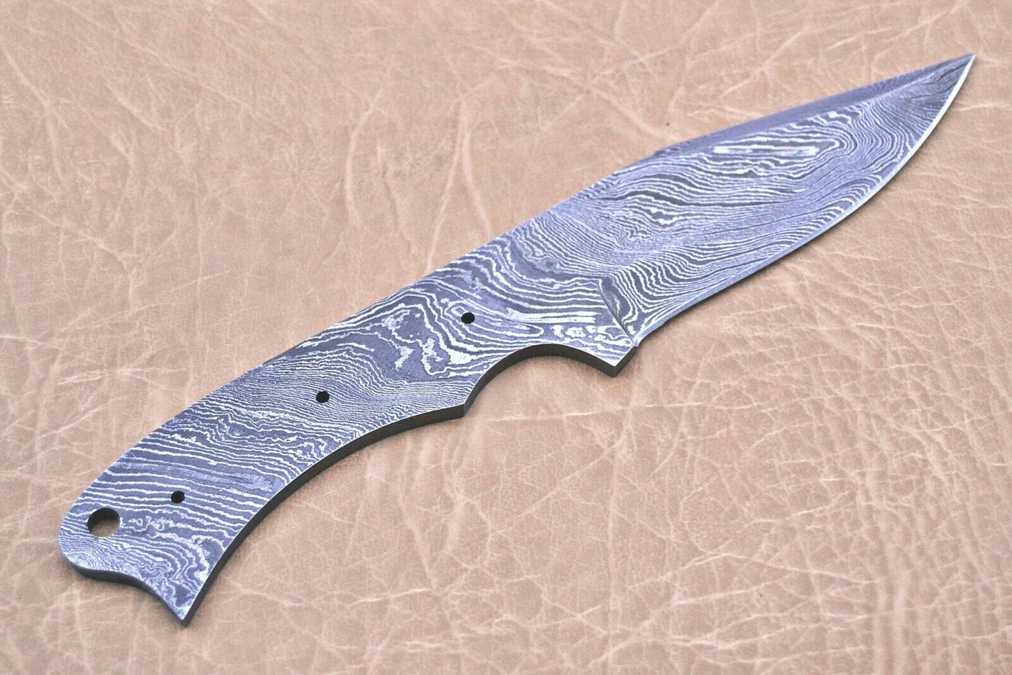 4 pieces blank blade set, over 32" long hand forged Damascus steel knives