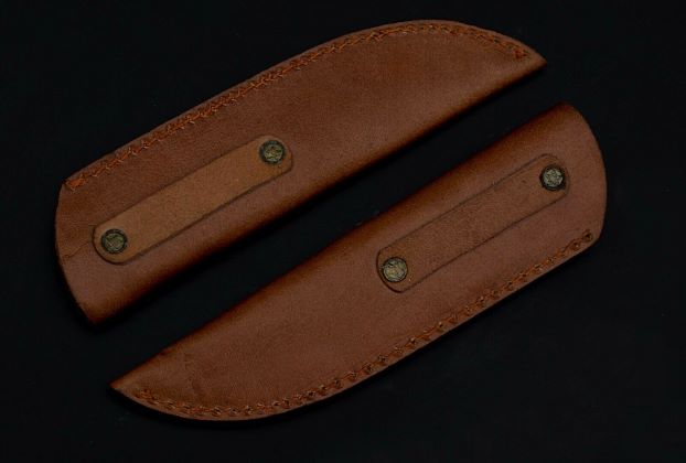 30 pieces Damascus steel fixed blade skinning knives lot with Leather sheath. Over 225 inches long Damascus steel knives in assorted colors