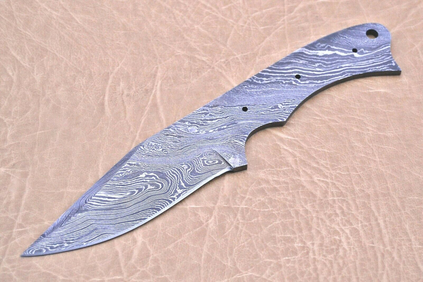 4 pieces blank blade set, over 32" long hand forged Damascus steel knives