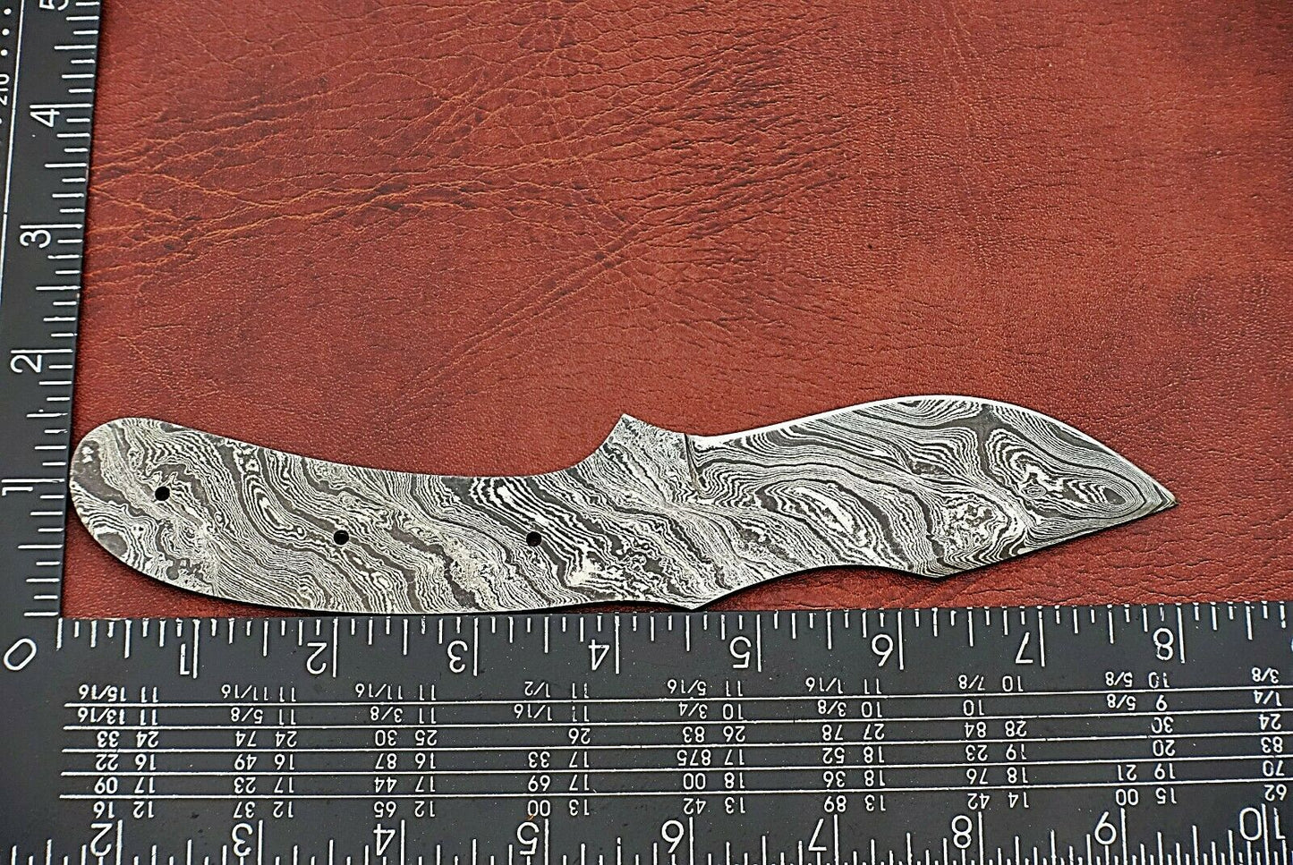 Clip point blank blade 8" hand forged Damascus steel knife, 3.5" Cutting edge