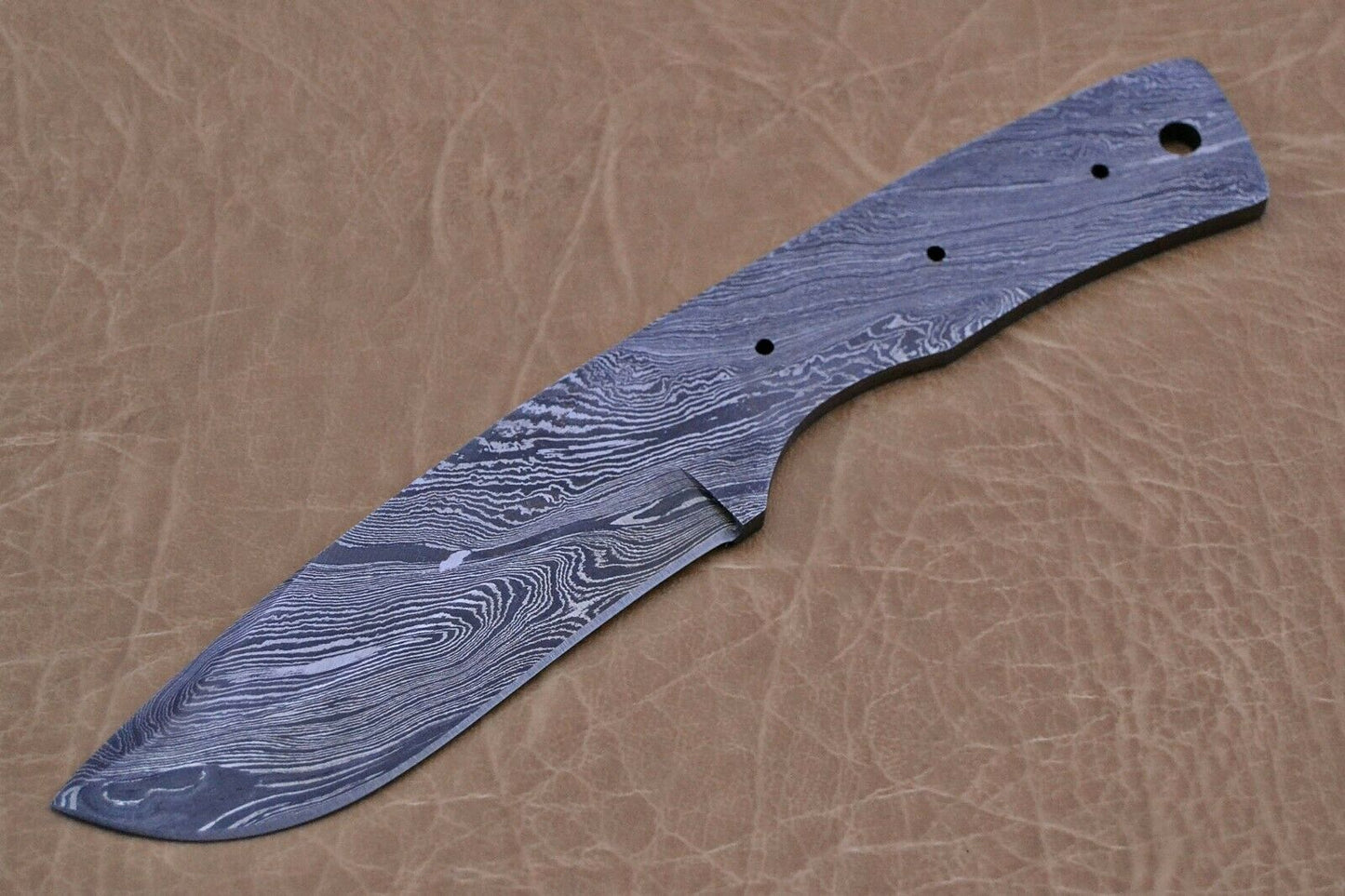 4 pieces blank blade set, over 32" long hand forged Damascus steel knives