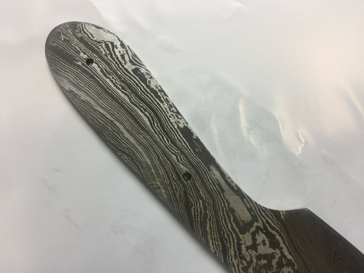 2 pieces Damascus steel blank blade set 8.5" and 8" long hand forged steel