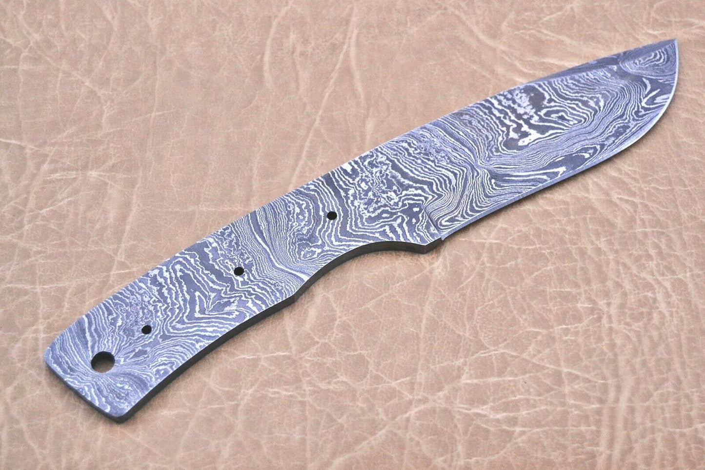 4 pieces blank blade set, over 32" long hand forged Damascus steel knives