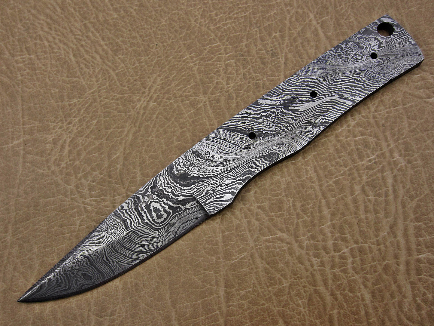 10" Long hand forged Twist pattern full tang Damascus steel hunting Knife blank blade with 4.5" cutting edge, Up to 4.5 Inches scale insert (Copy)