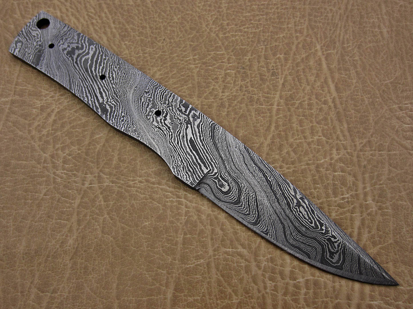 10" Long hand forged Twist pattern full tang Damascus steel hunting Knife blank blade with 4.5" cutting edge, Up to 4.5 Inches scale insert (Copy)