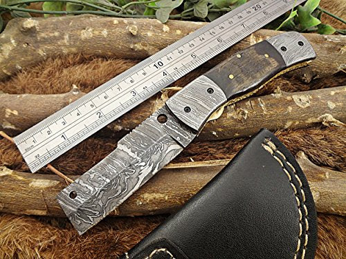 Damascus Steel Tanto blade folding knife