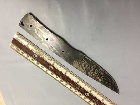 10" Long hand forged Twist pattern full tang Damascus steel hunting Knife blank blade with 4.5" cutting edge, Up to 4.5 Inches scale insert (Copy)