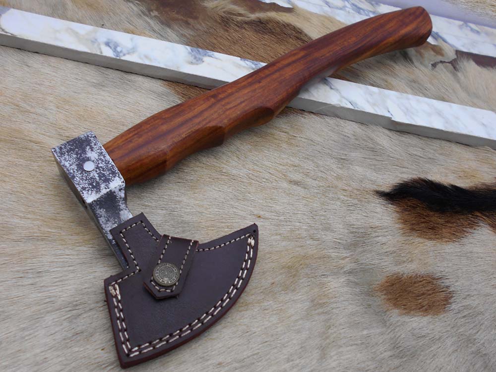 Damascus Depot High carbon steel tomahawk Axe Bearded hiking battle axe 15 Inche