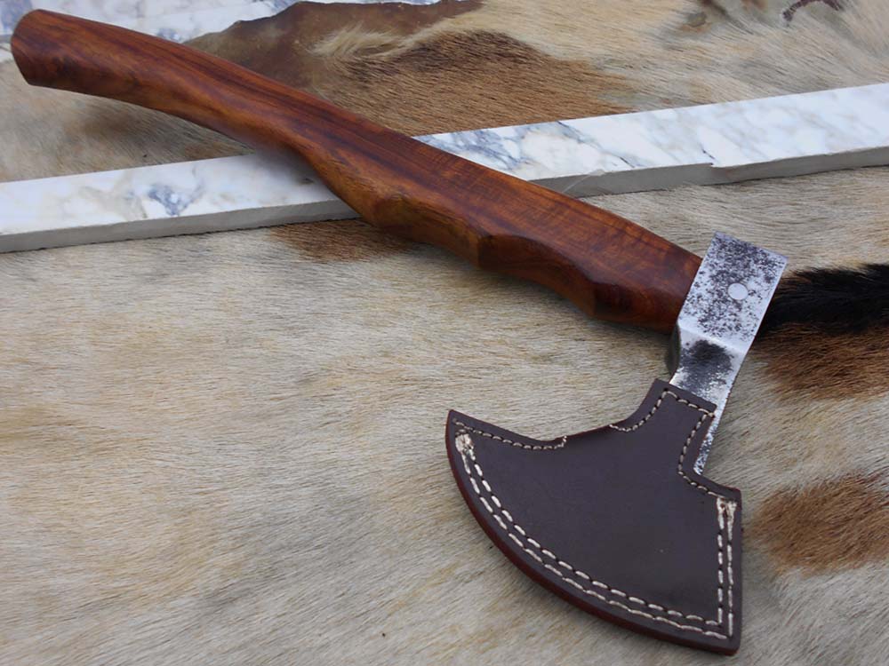 Damascus Depot High carbon steel tomahawk Axe Bearded hiking battle axe 15 Inche