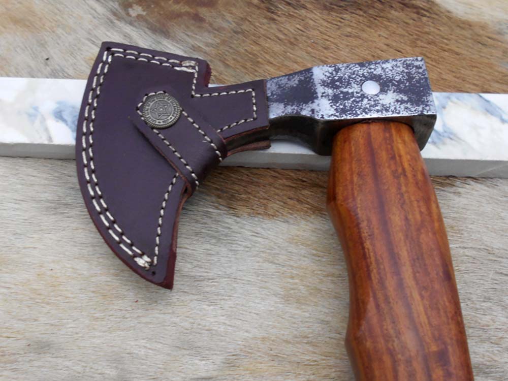 Damascus Depot High carbon steel tomahawk Axe Bearded hiking battle axe 15 Inche