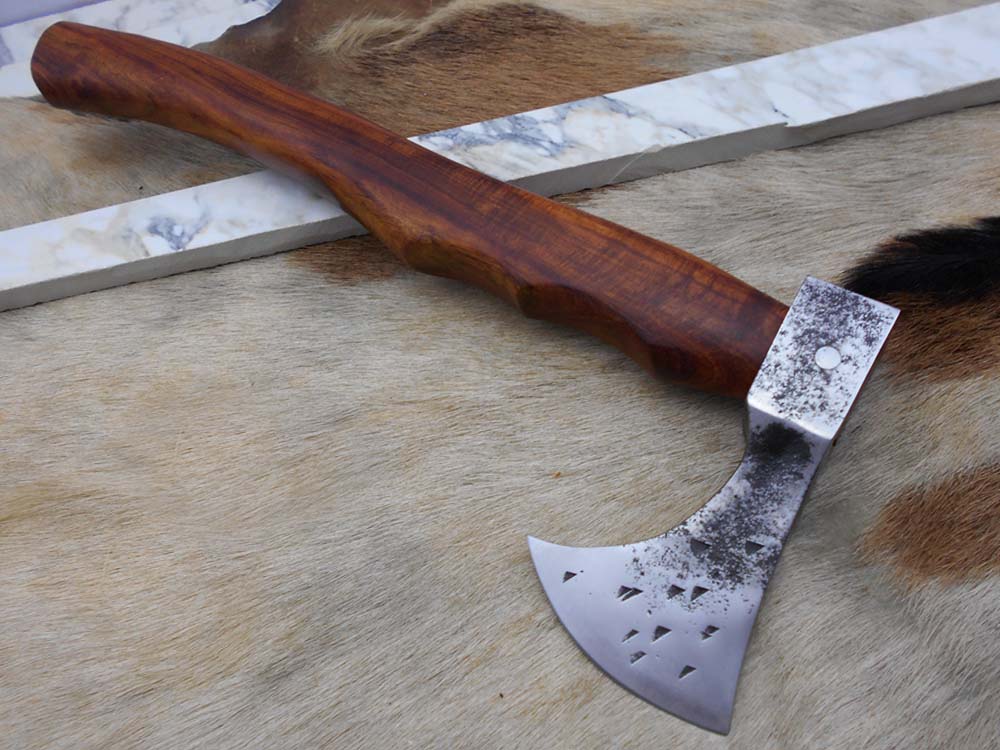 Damascus Depot High carbon steel tomahawk Axe Bearded hiking battle axe 15 Inche