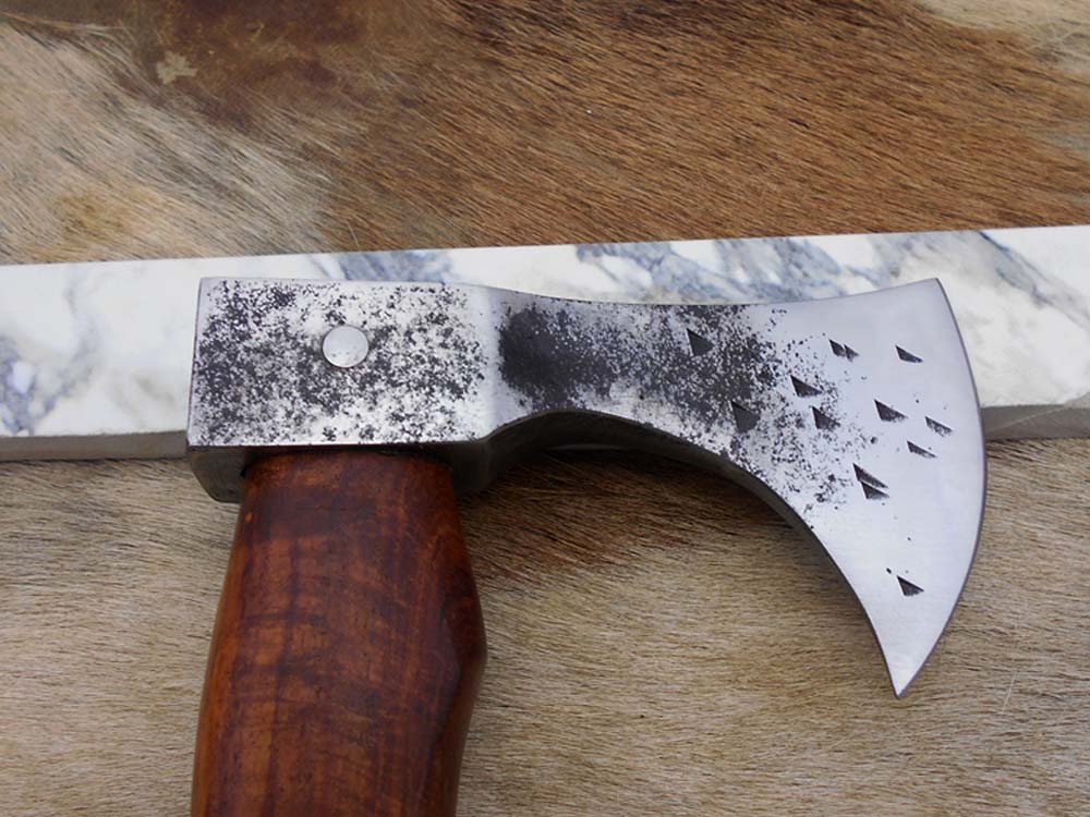 Damascus Depot High carbon steel tomahawk Axe Bearded hiking battle axe 15 Inche