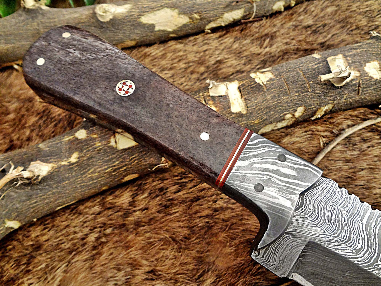 8" Long hand forged Damascus steel full tang Tanto blade pocket Knife, Available in 3 scales, includes Cow leather sheath