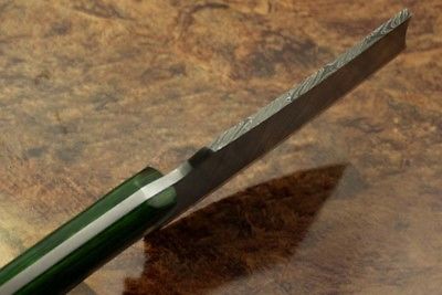 9.5" hand forged Damascus steel butcher Cleaver, chopper knife, Leather sheath