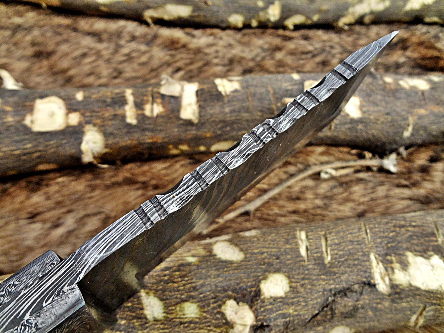 8" Long hand forged Damascus steel full tang Tanto blade pocket Knife, Available in 3 scales, includes Cow leather sheath