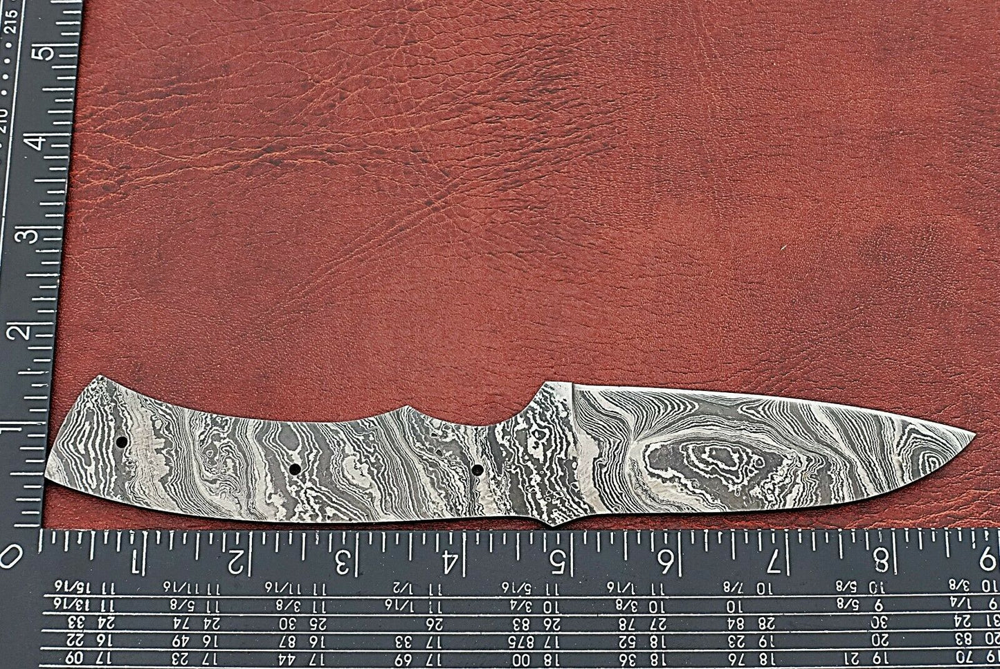 Spear point blank blade, 9" hand forged Damascus steel knife with 4.5" cutting