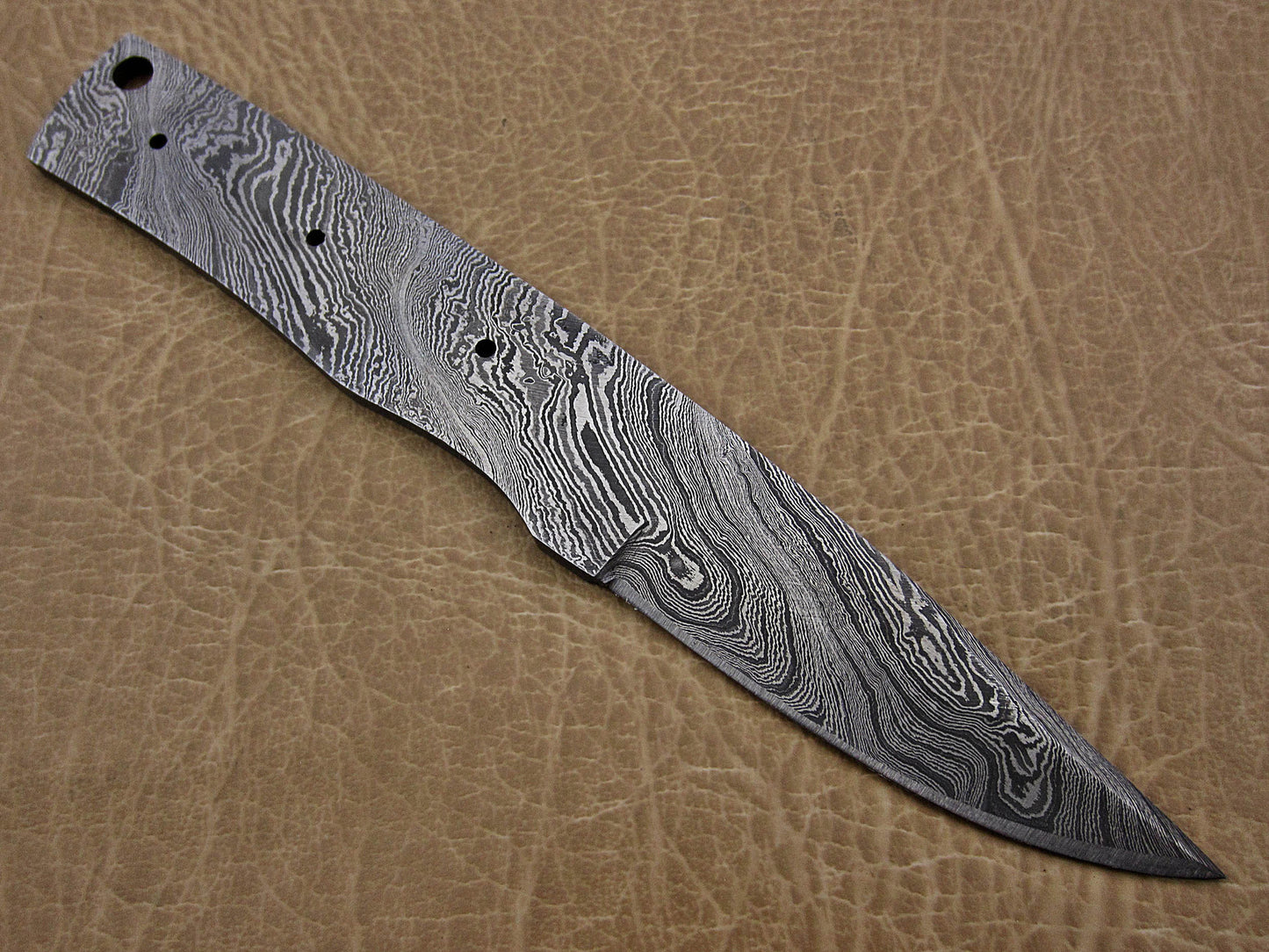 10" Long hand forged Twist pattern full tang Damascus steel hunting Knife blank blade with 4.5" cutting edge, Up to 4.5 Inches scale insert (Copy)