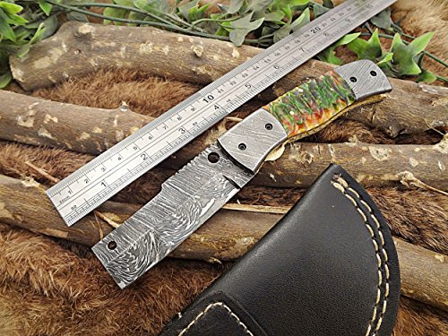 Damascus Steel Tanto blade folding knife