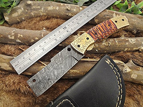 Damascus Steel Tanto blade folding knife